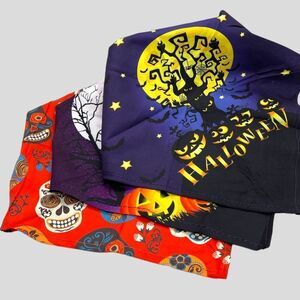 NWT Wool + Pepper Co. (3) Halloween Themed Dog Bandanas